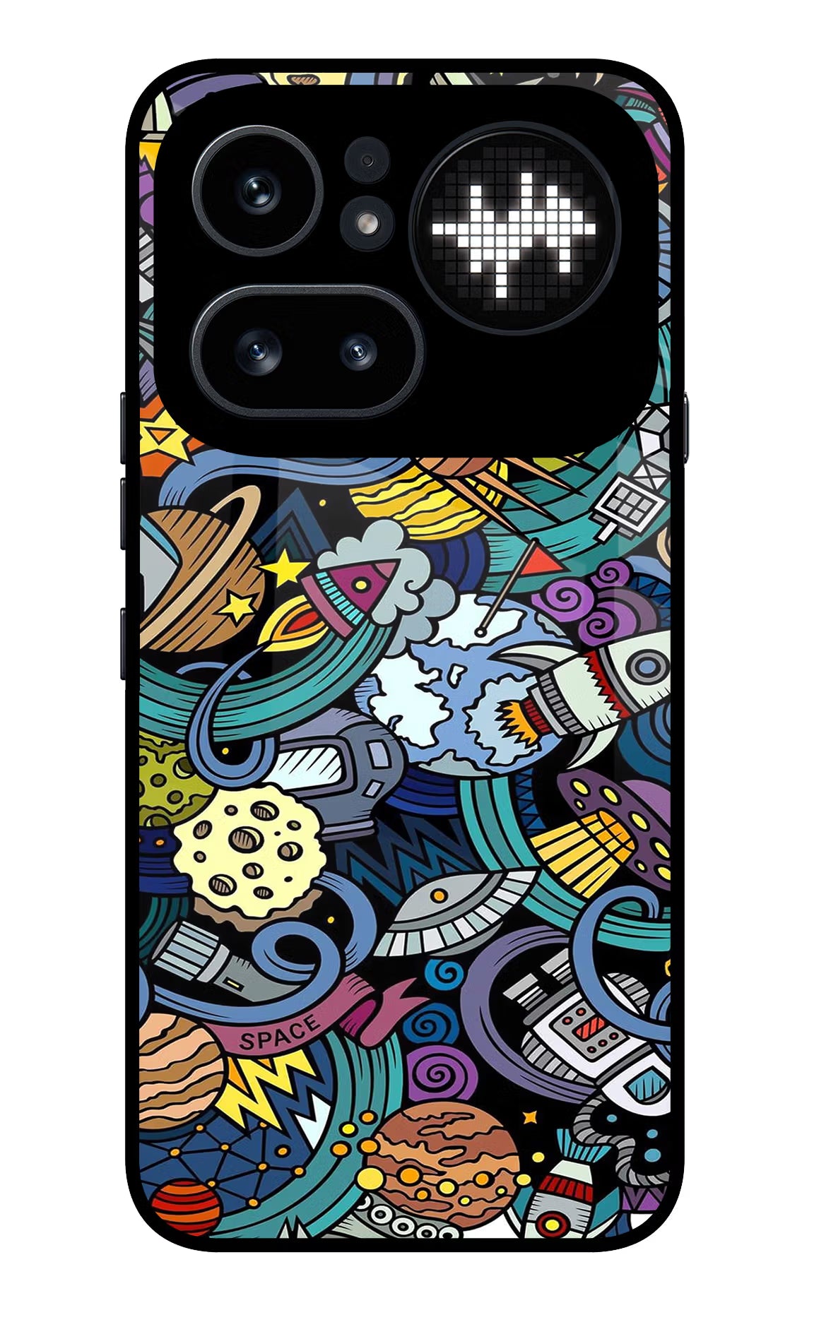 Space Abstract Nothing Phone 4a Pro Glass Case Back Cover by Casekaro