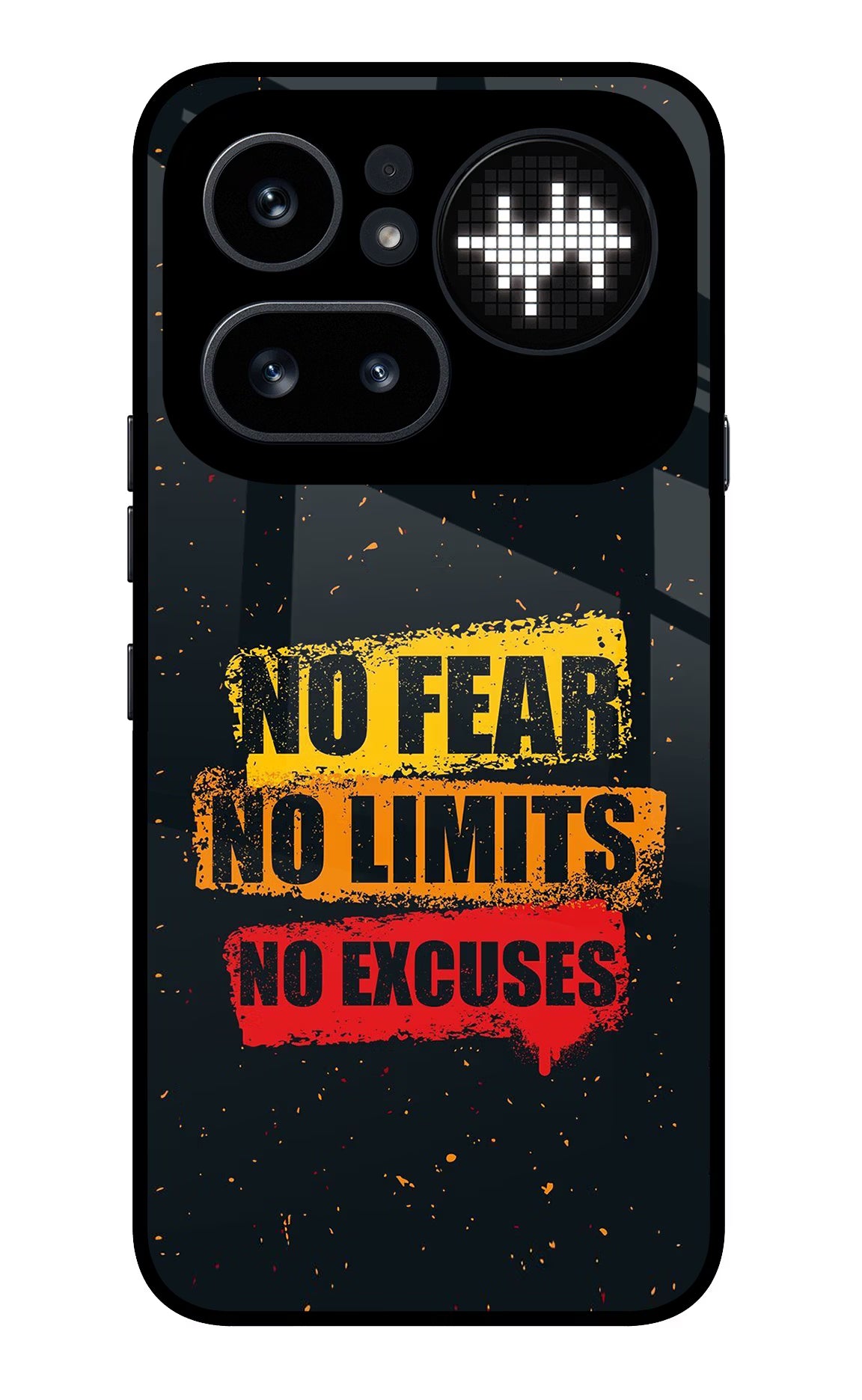 No Fear No Limits No Excuse Nothing Phone 4a Pro Glass Case Back Cover by Casekaro