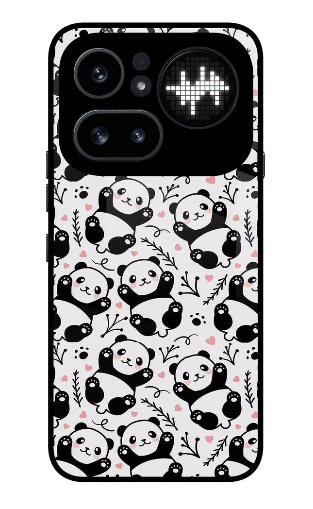 Cute Panda Nothing Phone 4a Pro Glass Case