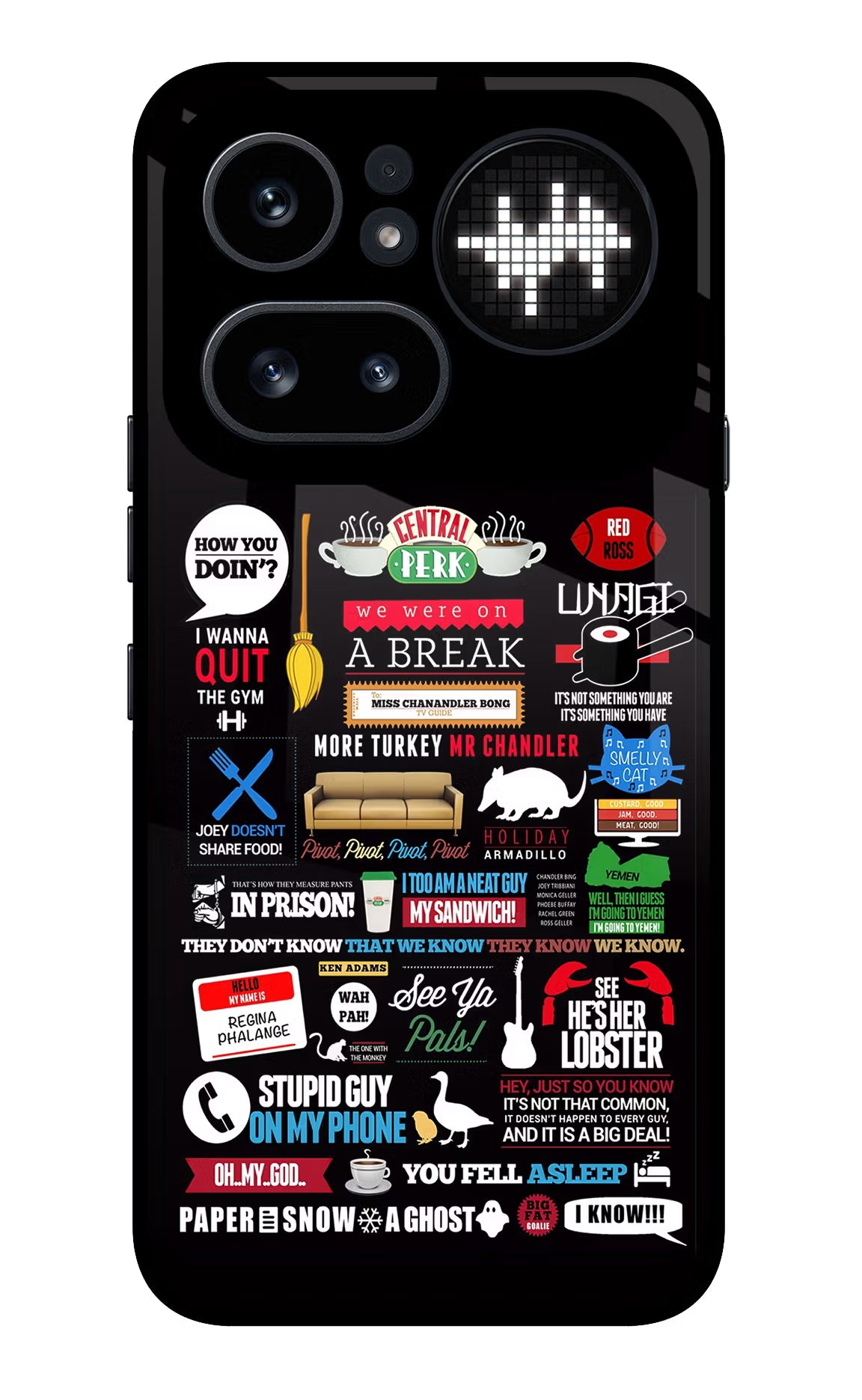 FRIENDS Nothing Phone 4a Pro Glass Case Back Cover by Casekaro