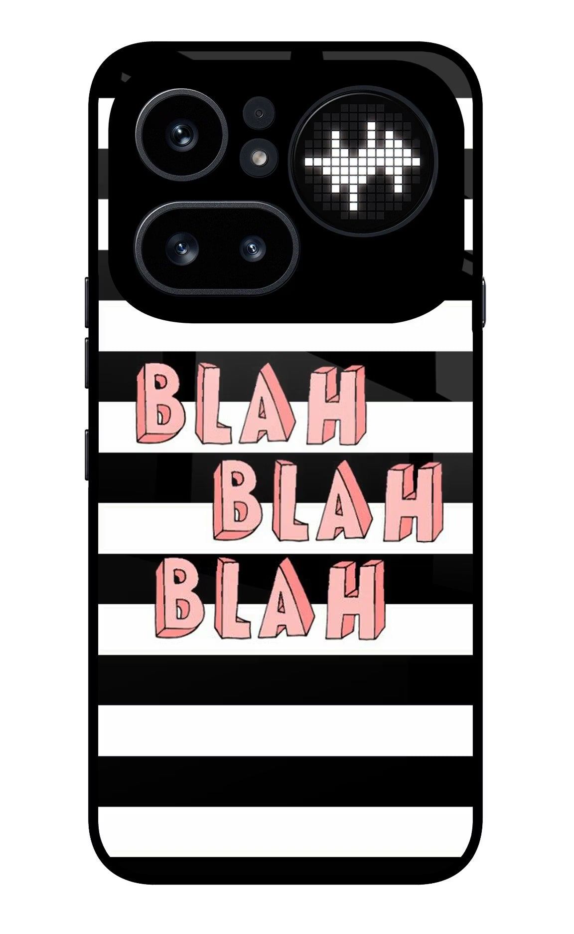 Blah Blah Blah Nothing Phone 4a Pro Glass Case Back Cover by Casekaro