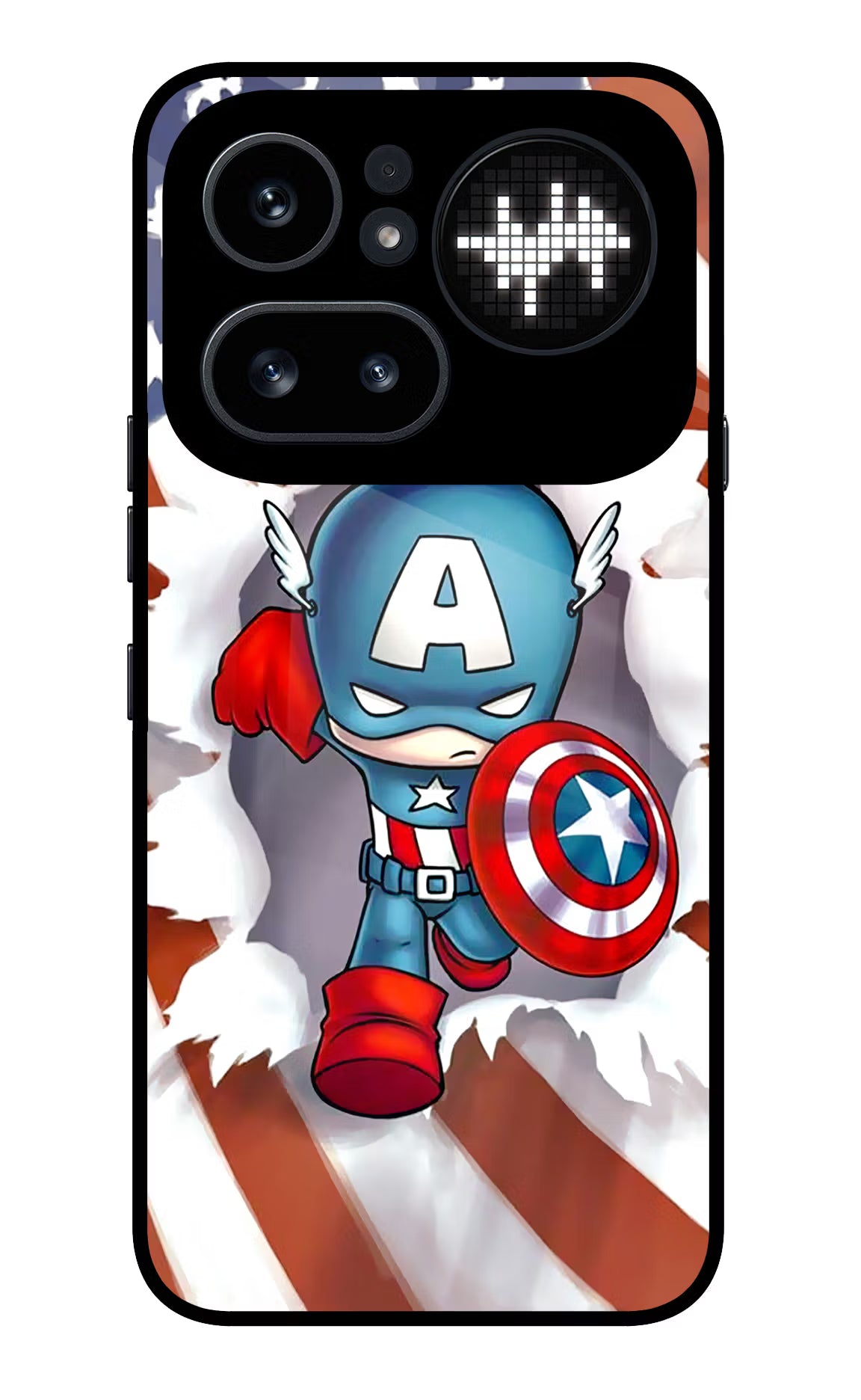 Captain America Nothing Phone 4a Pro Glass Case Back Cover by Casekaro