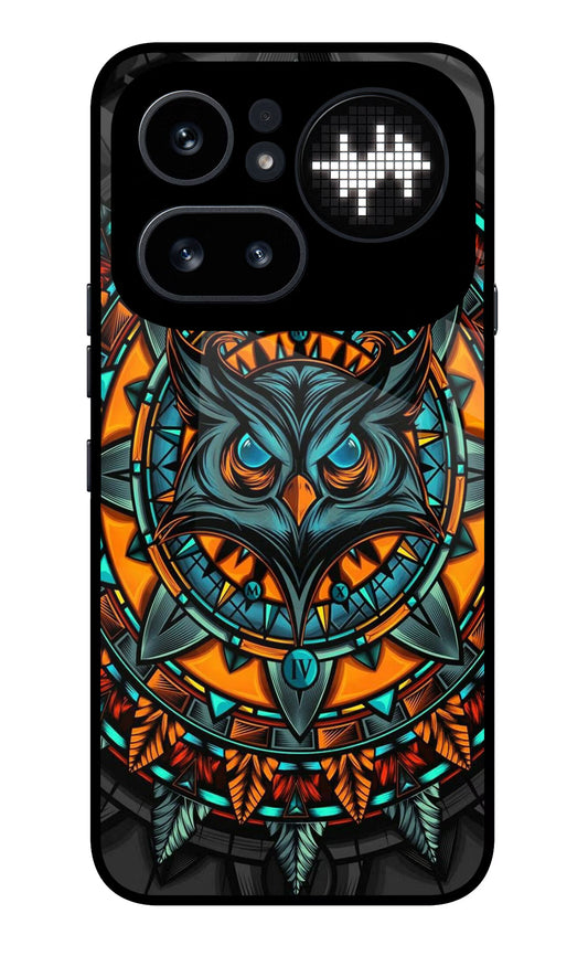 Angry Owl Art Nothing Phone 4a Pro Glass Case