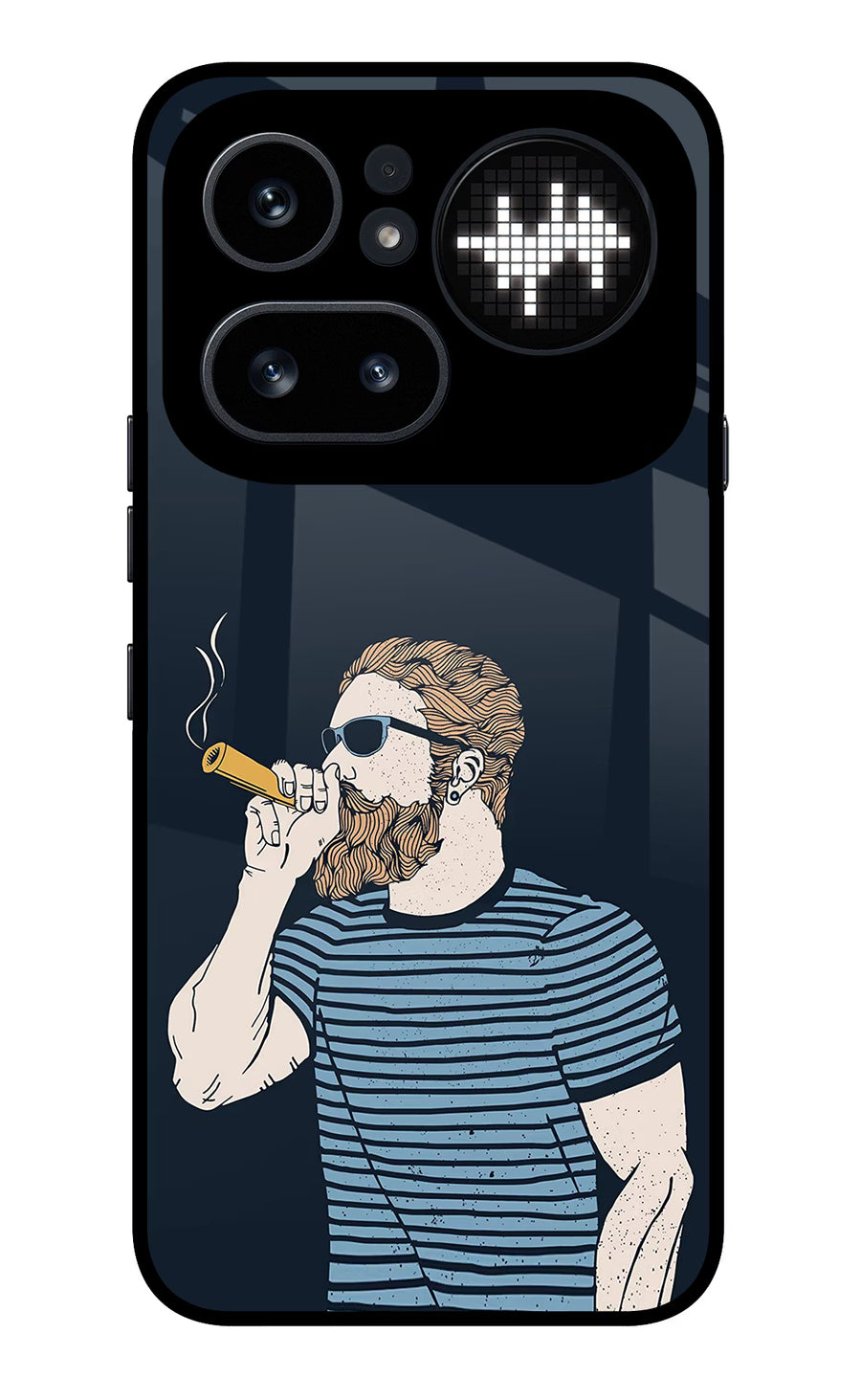 Smoking Nothing Phone 4a Pro Back Cover, Glass case