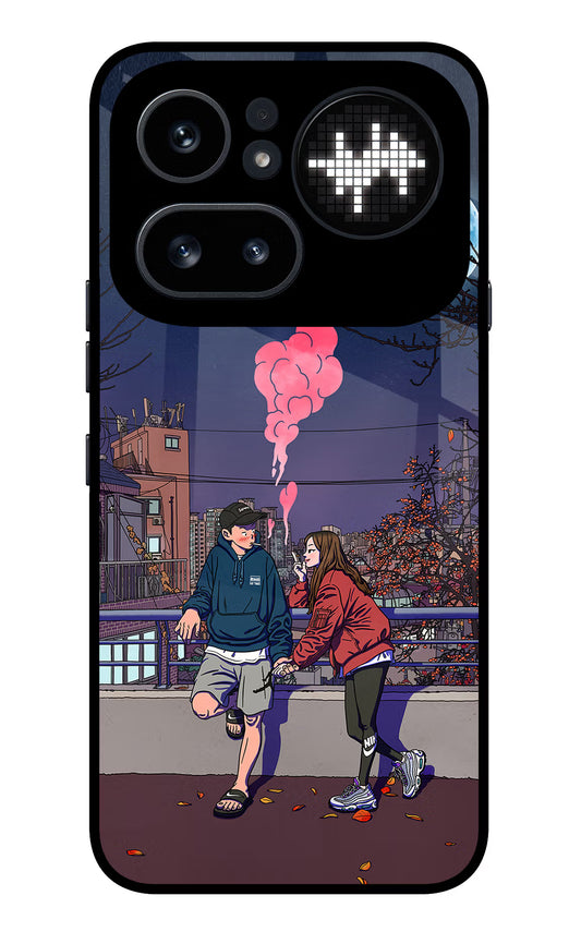 Chilling Couple Nothing Phone 4a Pro Glass Case