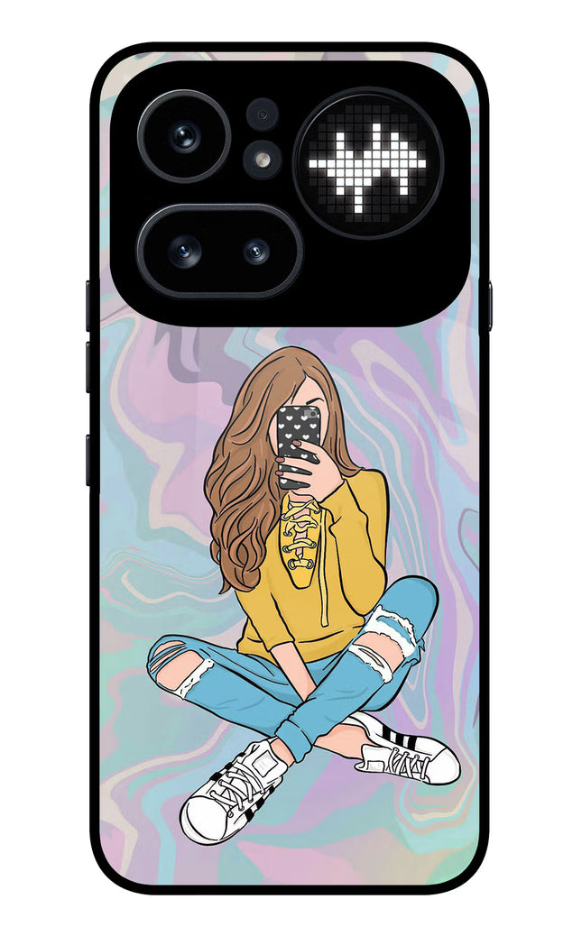 Selfie Girl Nothing Phone 4a Pro Glass Case