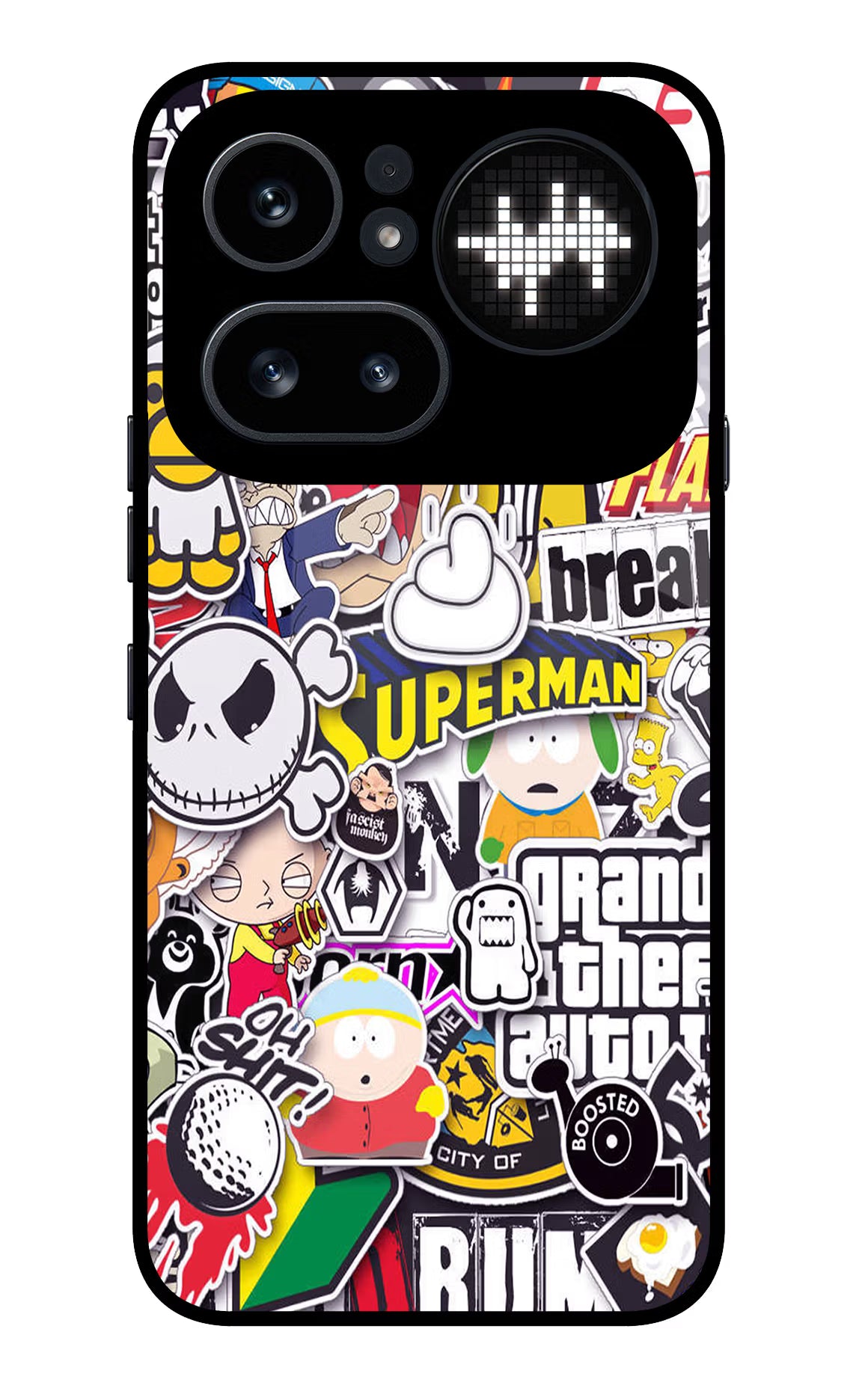 Sticker Bomb Nothing Phone 4a Pro Glass Case