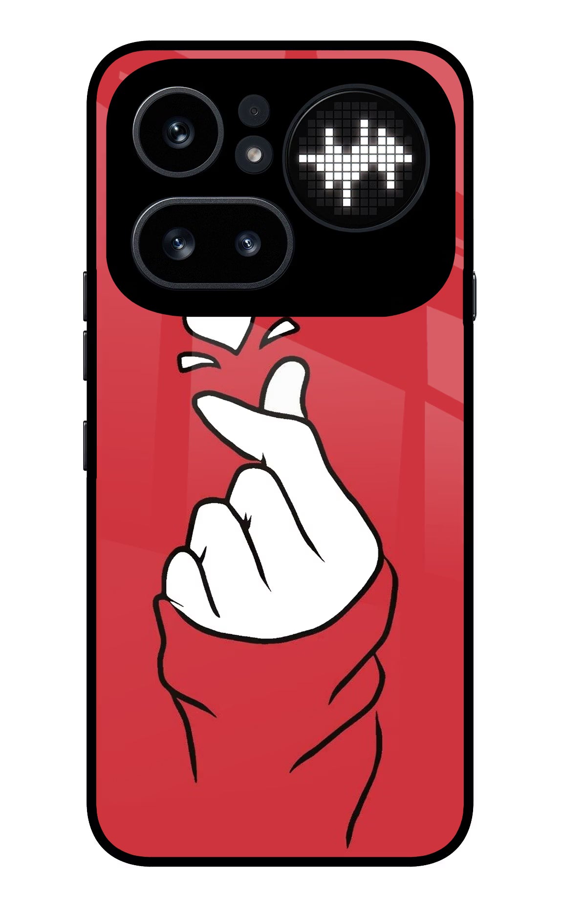 Korean Love Sign Nothing Phone 4a Pro Glass Case Back Cover by Casekaro