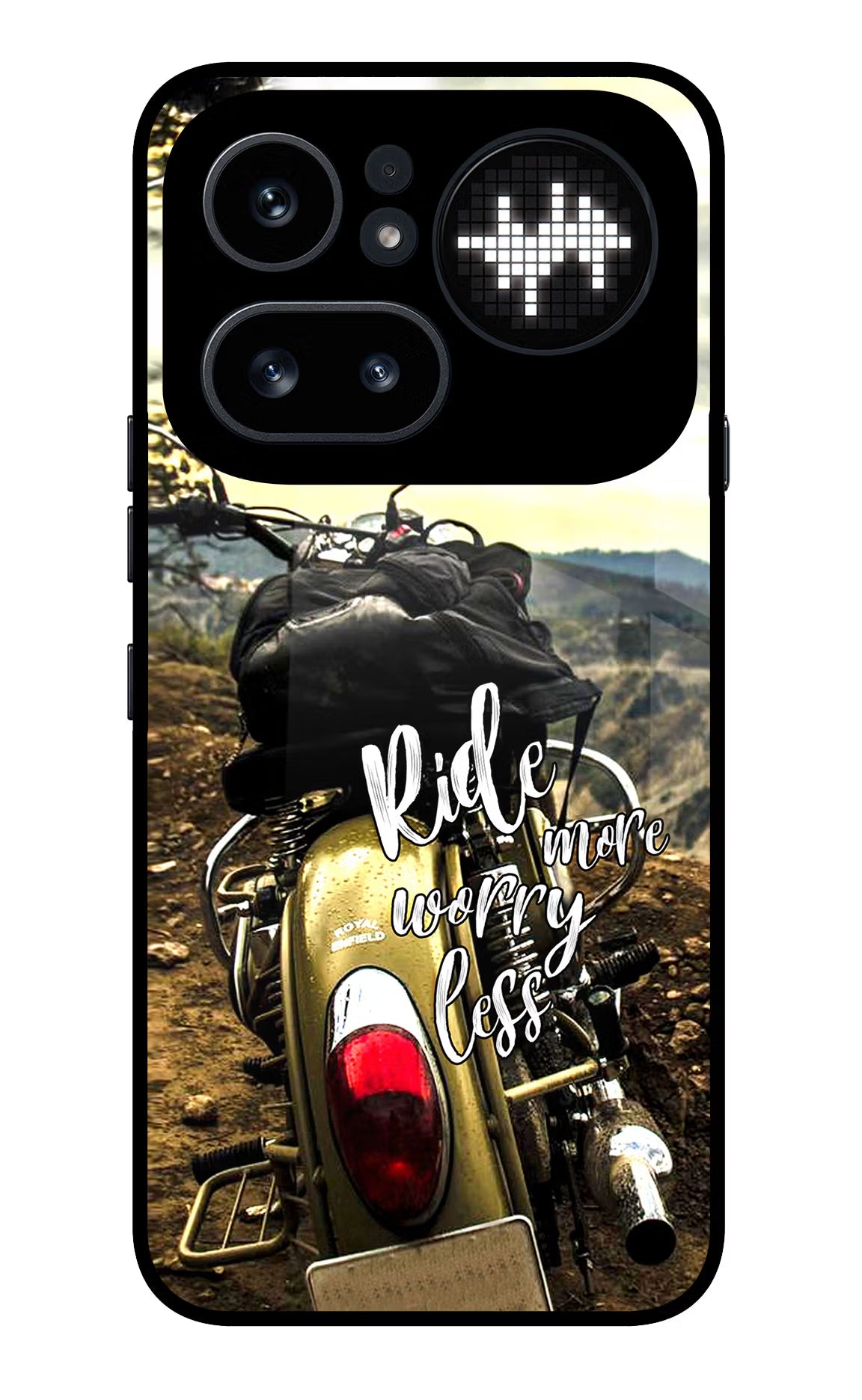 Ride More Worry Less Nothing Phone 4a Pro Glass Case Back Cover by Casekaro