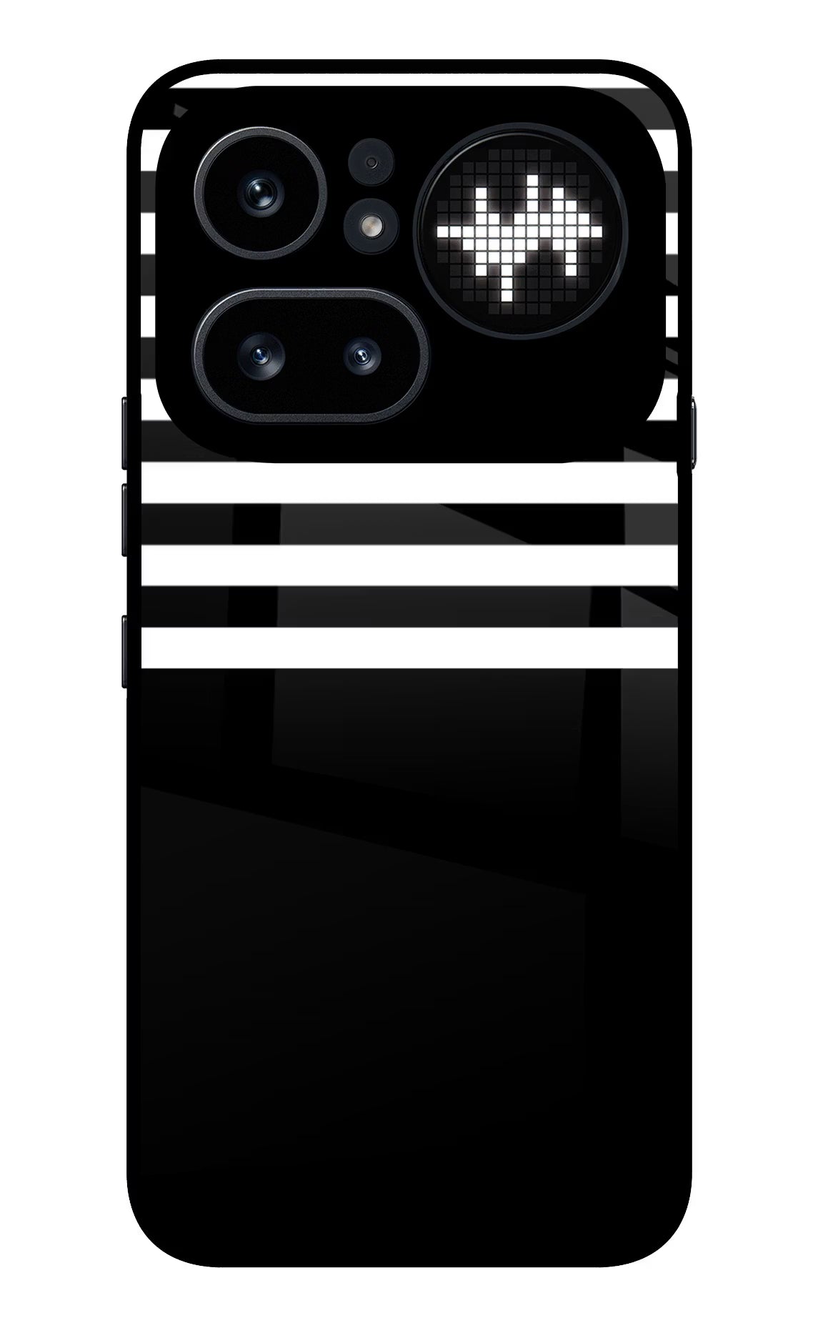 Black and White Print Nothing Phone 4a Pro Glass Case Back Cover by Casekaro