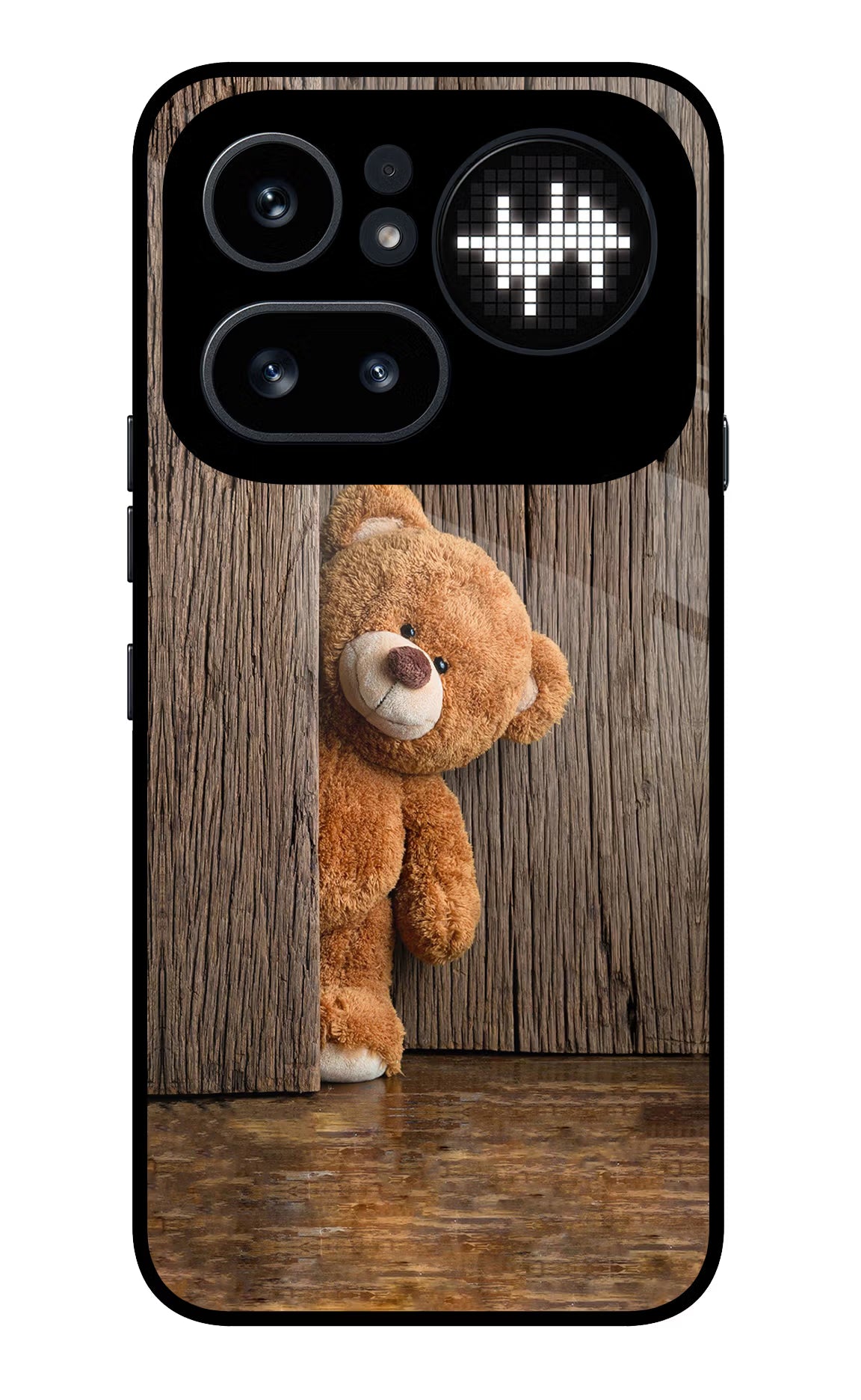Teddy Wooden Nothing Phone 4a Pro Glass Case Back Cover by Casekaro