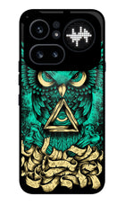 Green Owl Nothing Phone 4a Pro Glass Case