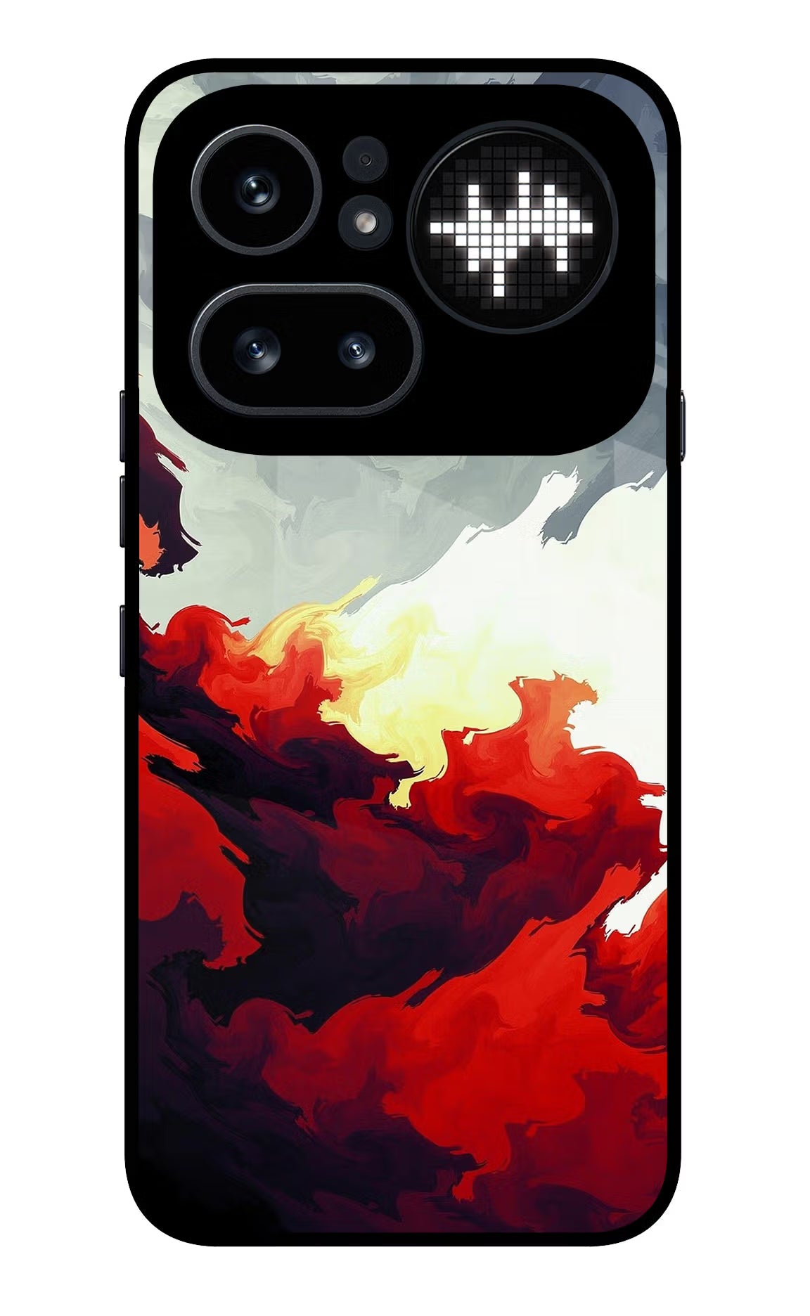 Fire Cloud Nothing Phone 4a Pro Glass Case Back Cover by Casekaro