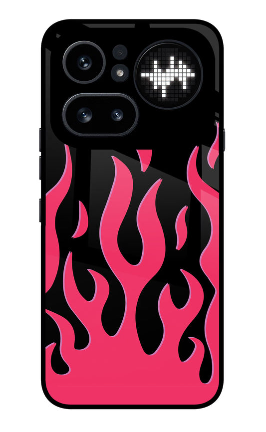 Fire Flames Nothing Phone 4a Pro Glass Case