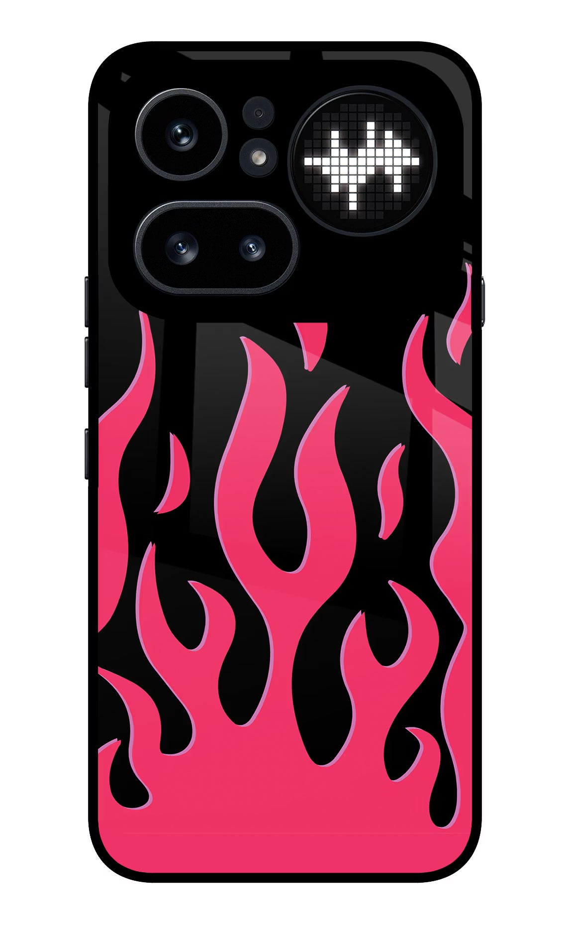 Fire Flames Nothing Phone 4a Pro Glass Case Back Cover by Casekaro