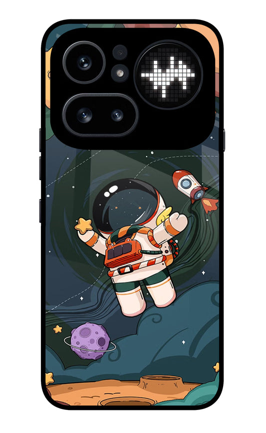 Cartoon Astronaut Nothing Phone 4a Pro Glass Case