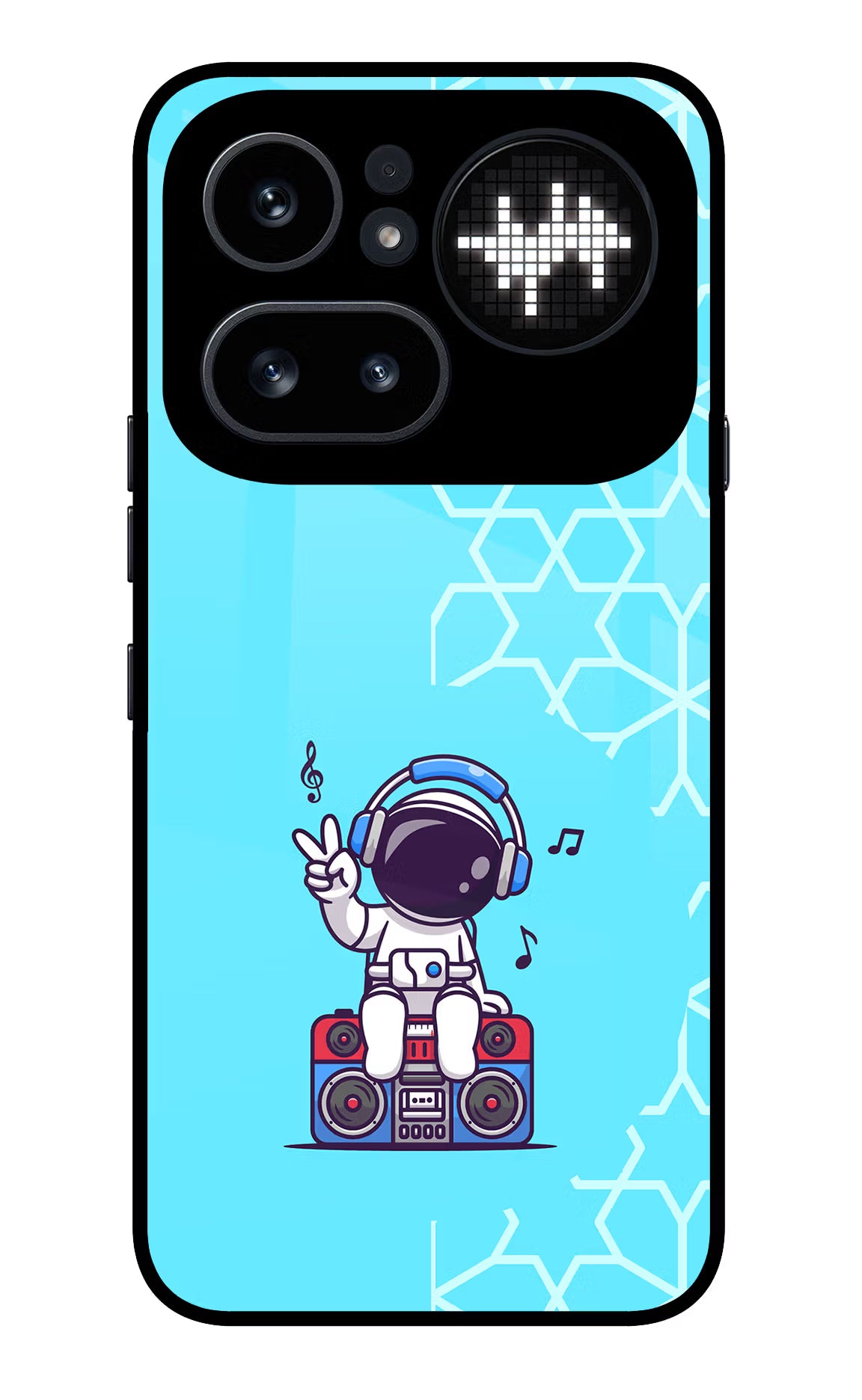 Cute Astronaut Chilling Nothing Phone 4a Pro Glass Case