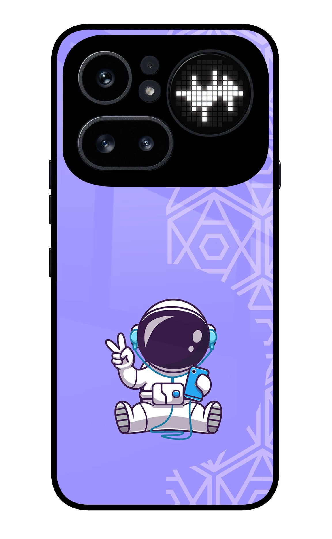 Cute Astronaut Chilling Nothing Phone 4a Pro Glass Case