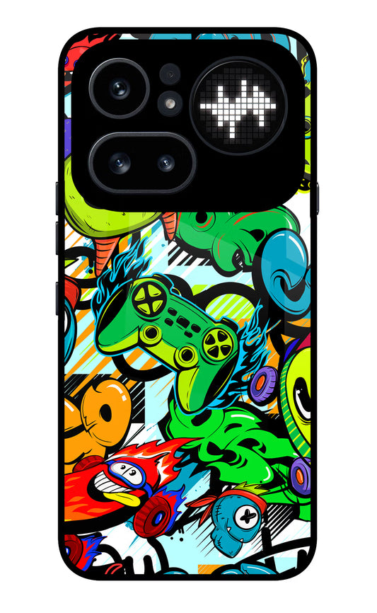 Game Doodle Nothing Phone 4a Pro Glass Case