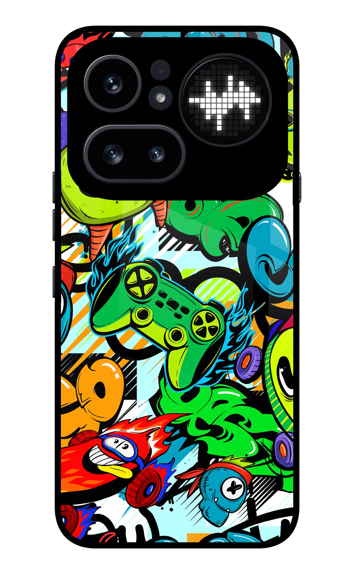 Game Doodle Nothing Phone 4a Pro Glass Case Back Cover by Casekaro