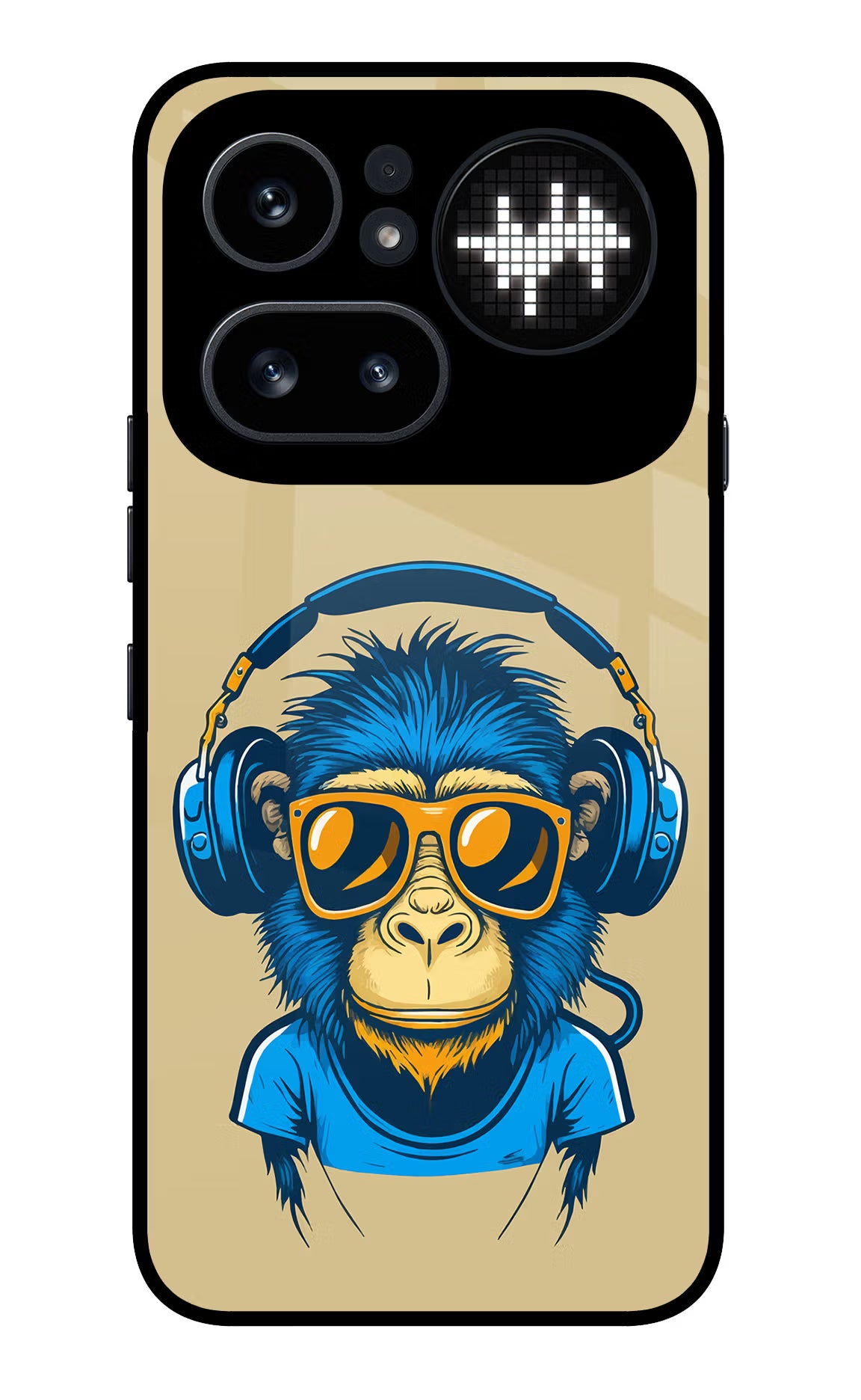Monkey Headphone Nothing Phone 4a Pro Glass Case Back Cover by Casekaro