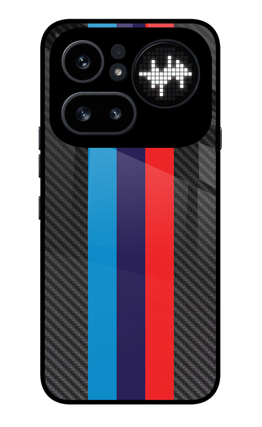 BMW Stripes Pattern Nothing Phone 4a Pro Glass Case