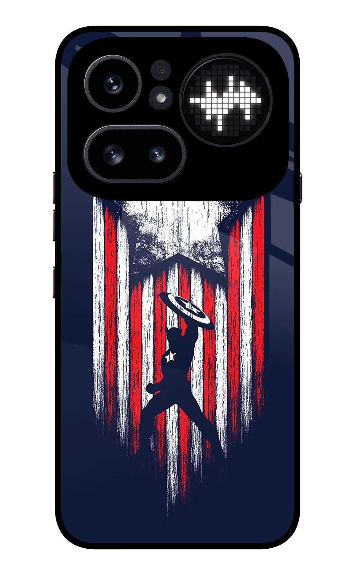 Captain America Marvel Art Nothing Phone 4a Pro Glass Case Back Cover by Casekaro