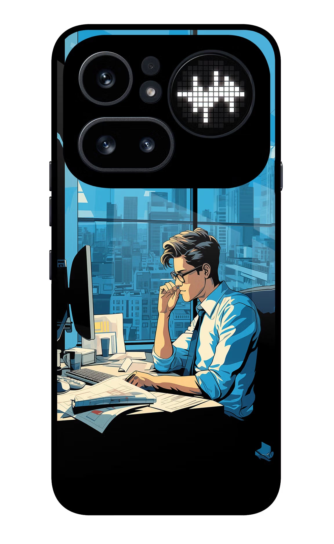 Focused Hustler (AI Generated) Nothing Phone 4a Pro Glass Case