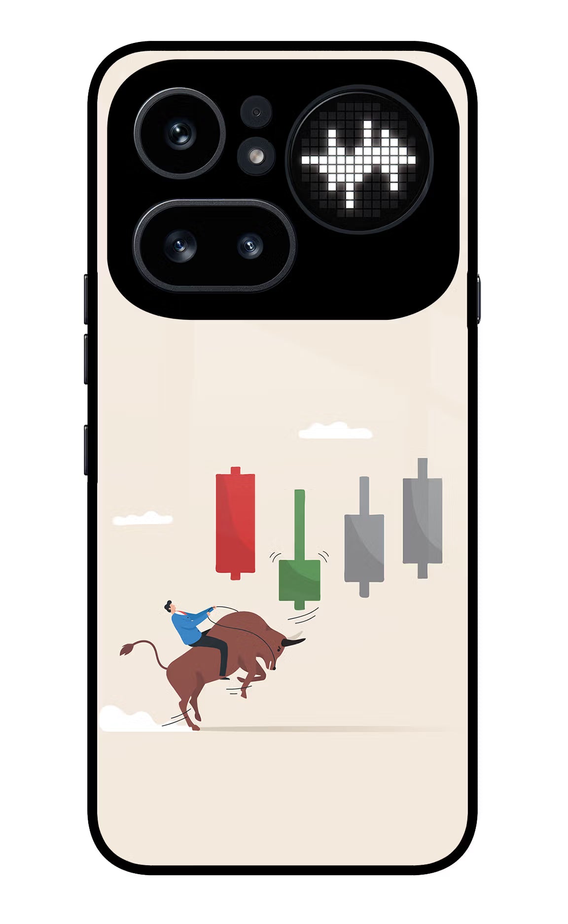 Bull Trading Momentum Nothing Phone 4a Pro Glass Case Back Cover by Casekaro
