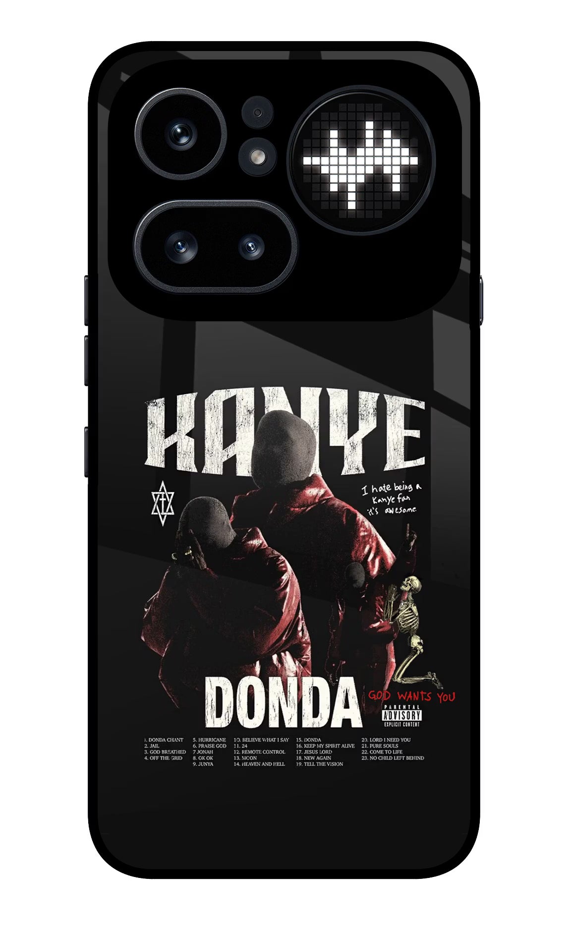 Donda Kanye West Nothing Phone 4a Pro Glass Case Back Cover by Casekaro