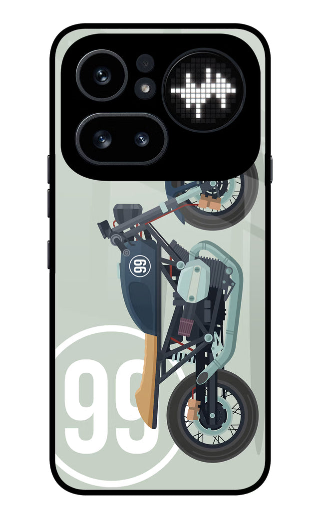 Classic Cafe Racer 99 Nothing Phone 4a Pro Glass Case Back Cover by Casekaro