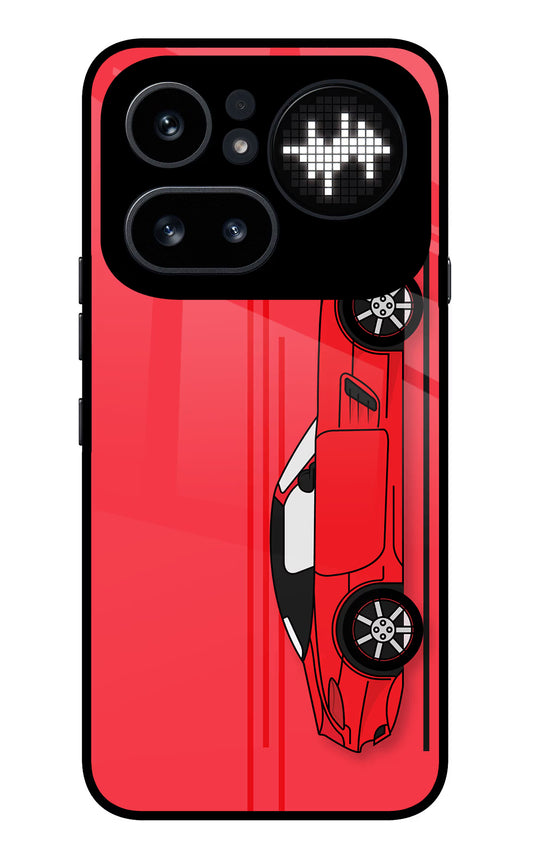 Red Velocity Nothing Phone 4a Pro Glass Case