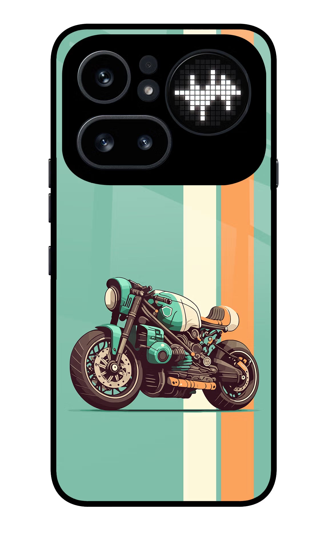 Striped Moto Drift Nothing Phone 4a Pro Glass Case