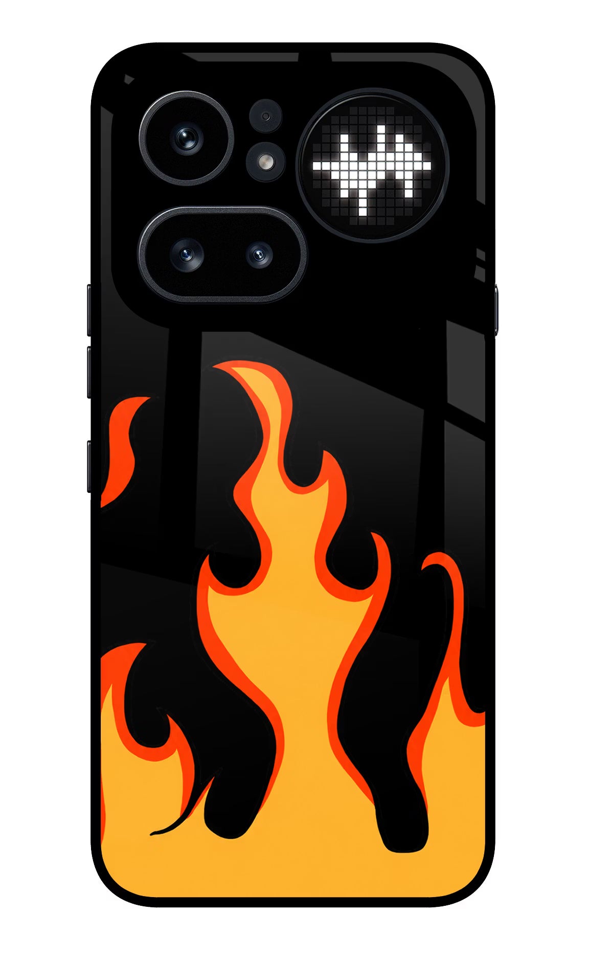 Fired Up – Black Nothing Phone 4a Pro Glass Case