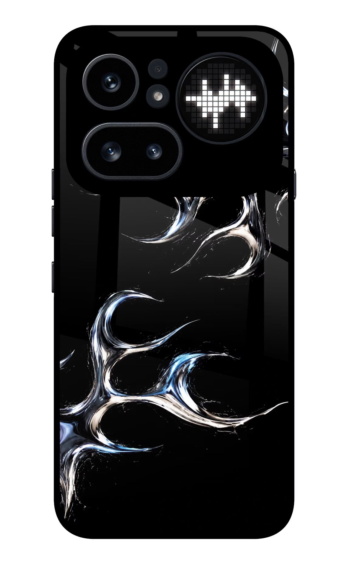 Chrome Tribal Nothing Phone 4a Pro Glass Case Back Cover by Casekaro
