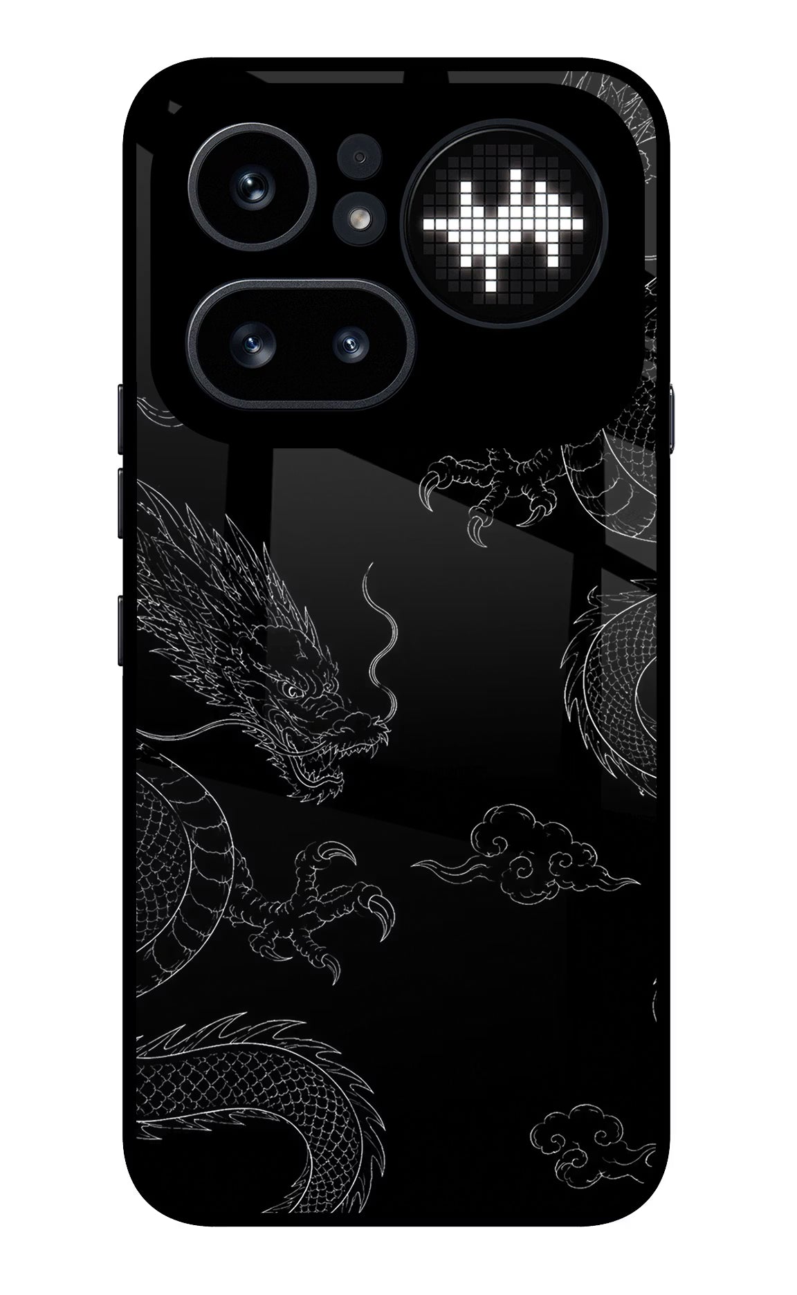 Twin Dragons Nothing Phone 4a Pro Glass Case Back Cover by Casekaro