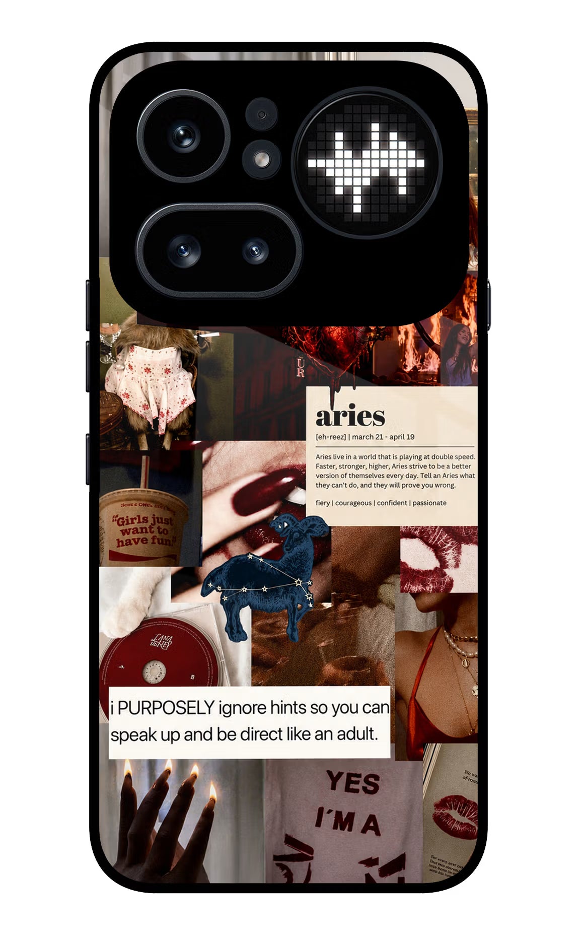 Zodiac Aries Nothing Phone 4a Pro Glass Case