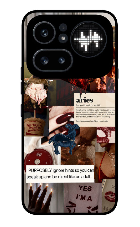 Zodiac Aries Nothing Phone 4a Pro Glass Case