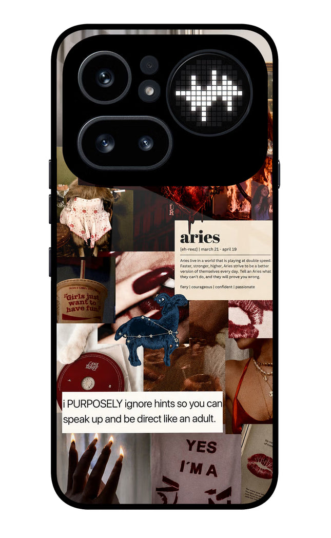 Zodiac Aries Nothing Phone 4a Pro Glass Case
