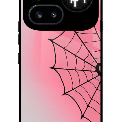 Pink Web Nothing Phone 4a Pro Glass Case