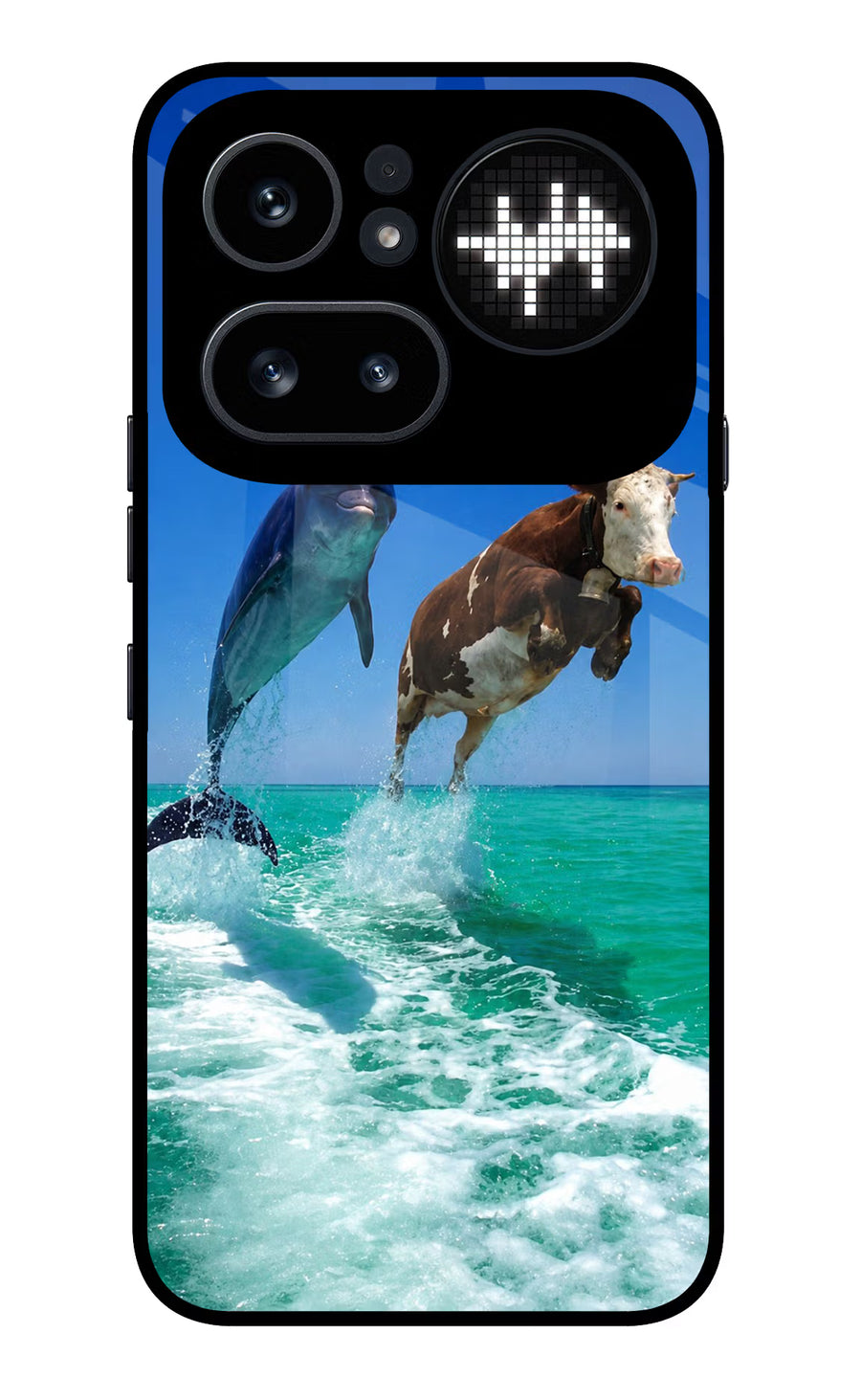 Dolphin vs Cow Nothing Phone 4a Pro Back Cover, Glass case