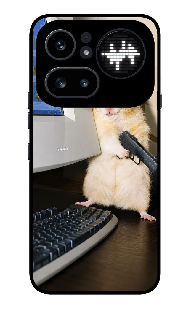 Hacker Hamster Nothing Phone 4a Pro Glass Case