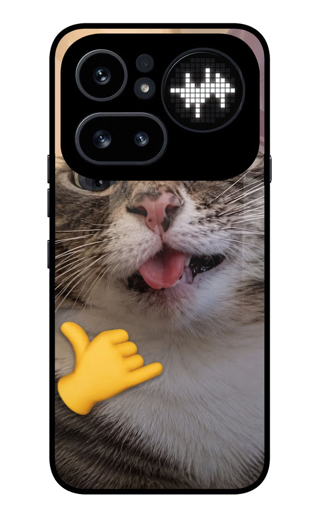 Silly Cat Call Nothing Phone 4a Pro Glass Case