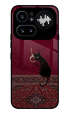 Midnight Cat Nothing Phone 4a Pro Glass Case