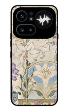 White Lily Nothing Phone 4a Pro Glass Case