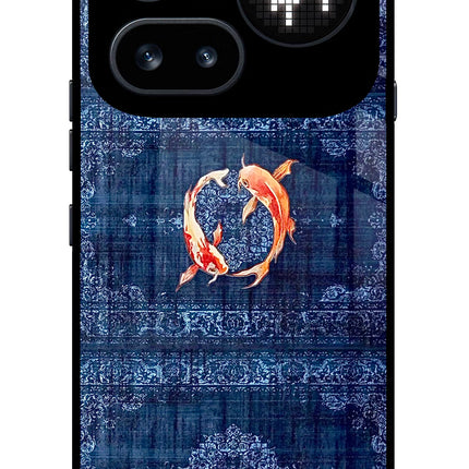 Koi Blue Nothing Phone 4a Pro Glass Case