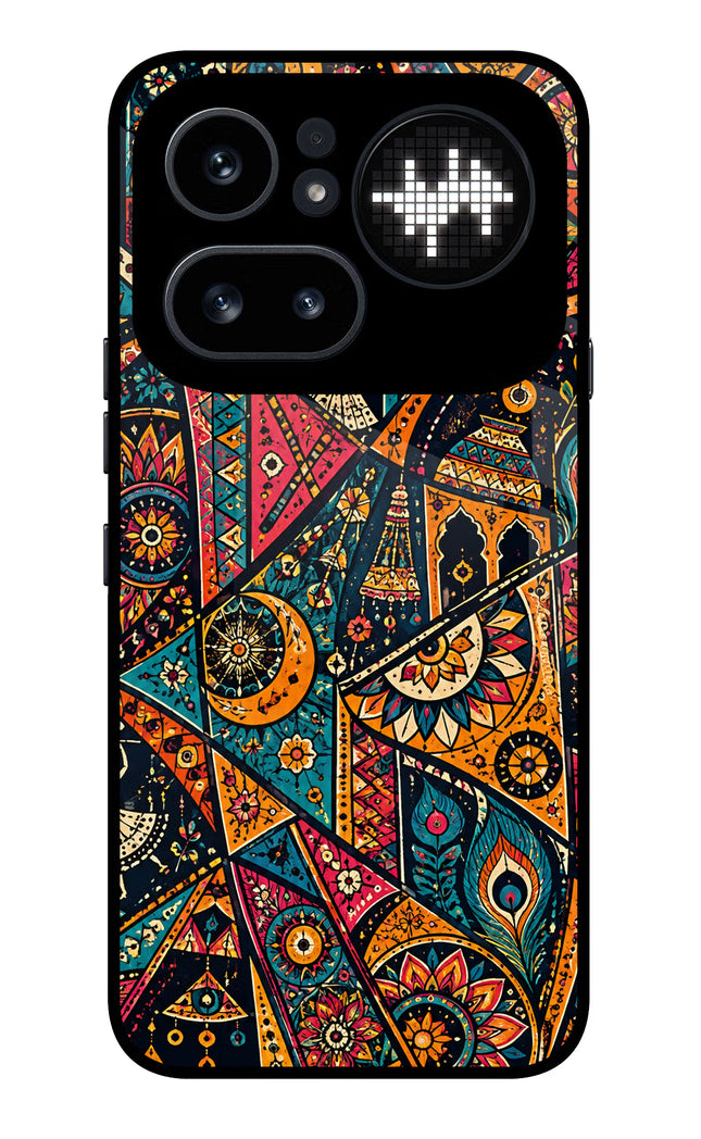 Folk Print Nothing Phone 4a Pro Glass Case