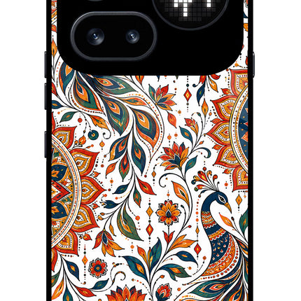 White Mayura Nothing Phone 4a Pro Glass Case