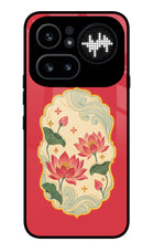 Pink Lotus Nothing Phone 4a Pro Glass Case