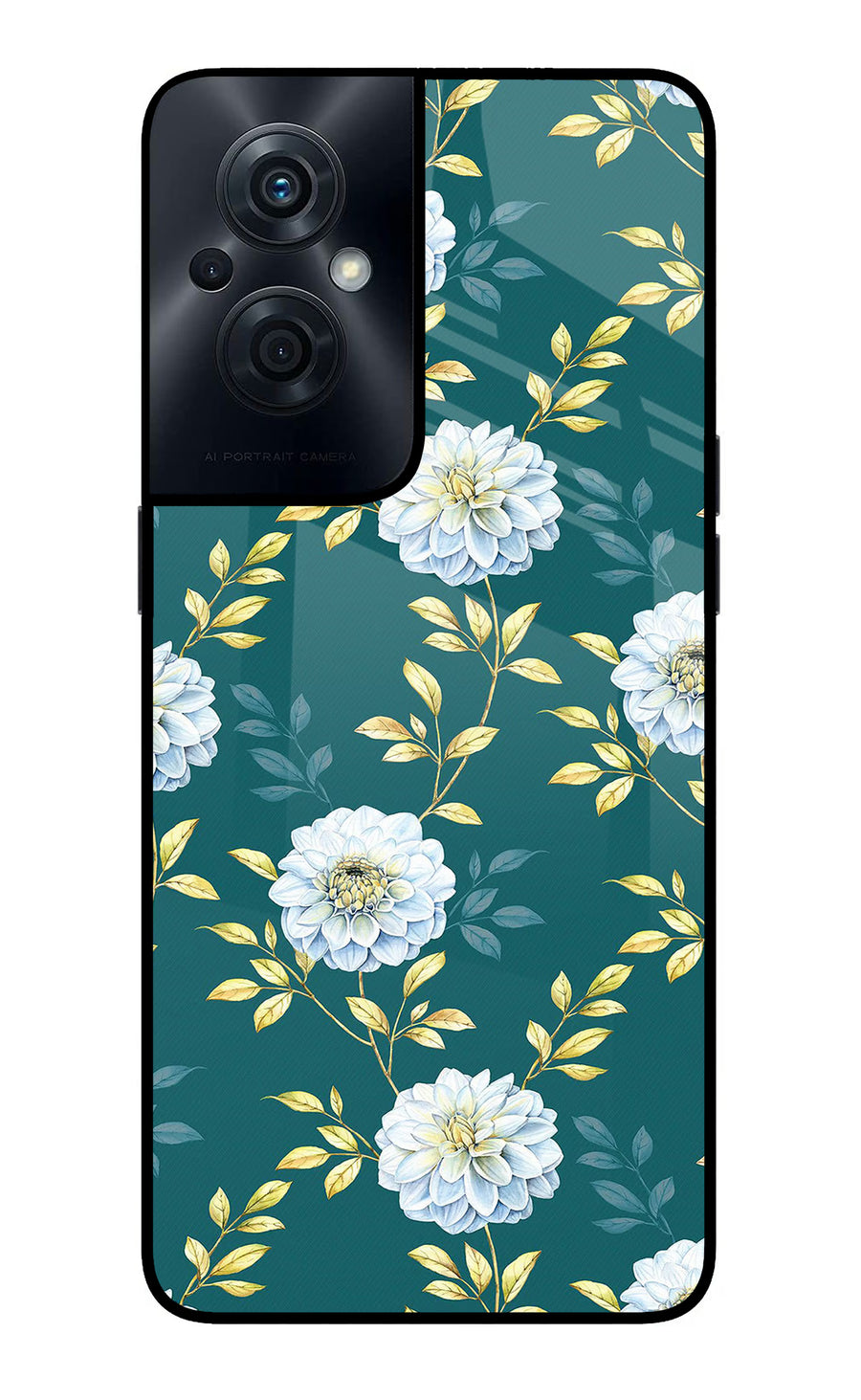 Flowers OPPO F21s Pro 5G Back Cover, Glass case